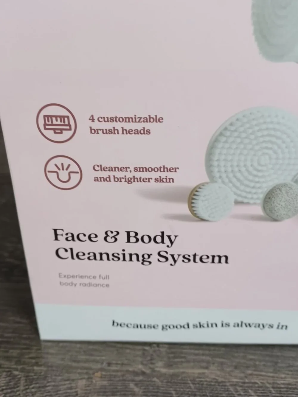 NIB Vanity Planet Face & Body Cleansing System Facial Brush Exfoliating